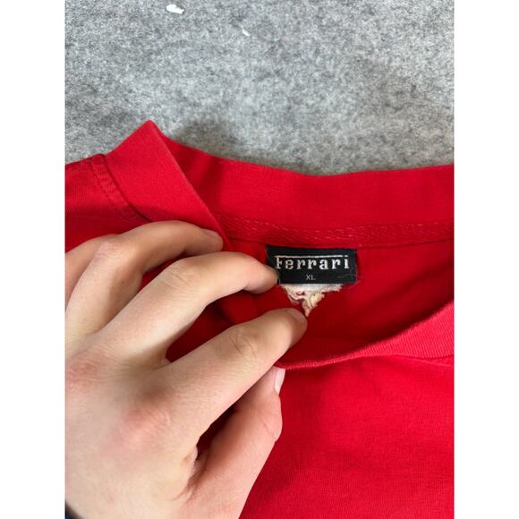 Vintage Y2K Official Ferrari Shirt Mens XL Red Horse Logo On Chest 2000s Tee - Picture 4 of 9